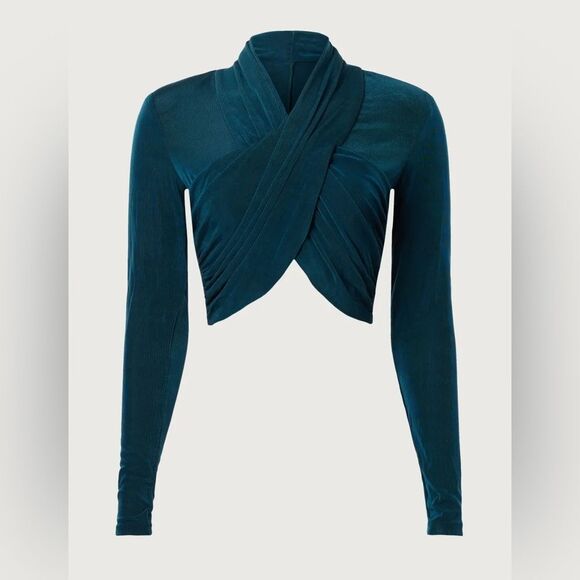 Bardot Wren wrap crop top size XS - Picture 2 of 10